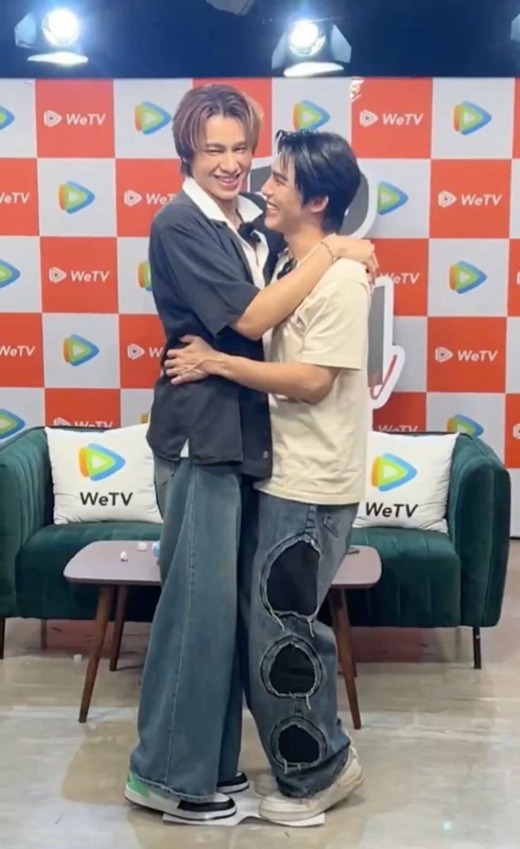 A playful hug